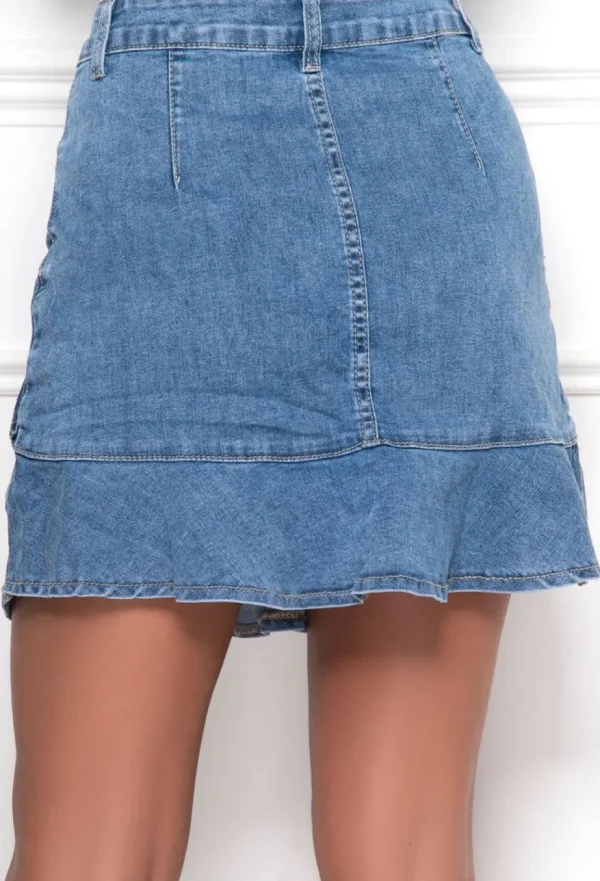 Women JADELY Skirts<Always A Favourite Blue Frill Detail Skirt