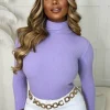 Women CHERRY KOKO Tops<As Time Goes Lilac Soft Rib Knitted Turtle Neck Jumper Limited Edition