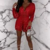 Women INFINITY Playsuits<At The Club Red Sequin Stretch Playsuit