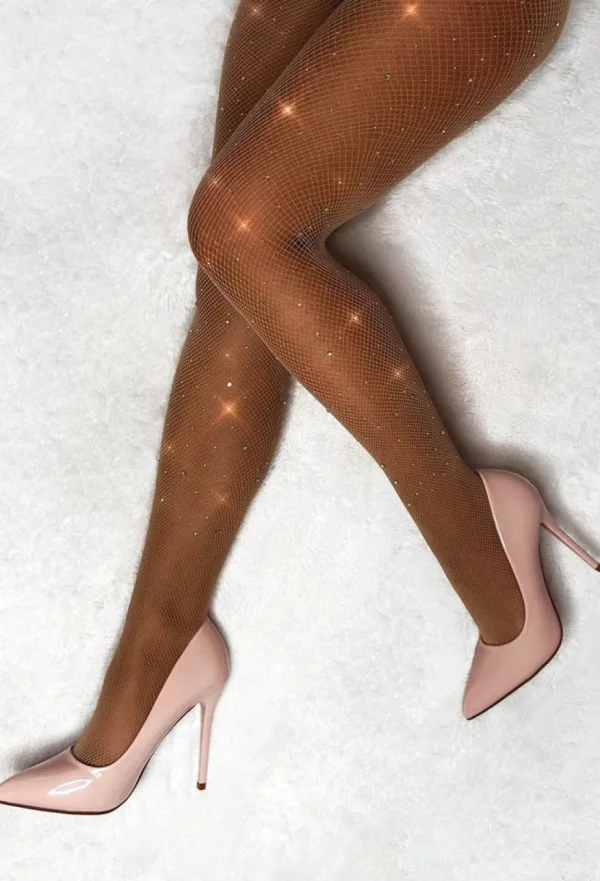 Women BABEZ Tights<Baddies Only Nude Diamante Tights