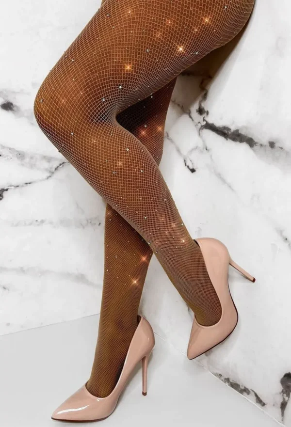 Women BABEZ Tights<Baddies Only Nude Diamante Tights