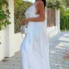 Women LILY WHITE Summer Dresses<Bali Beauty White Crochet Trim Cami Maxi Dress