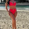 Women CONTINENTAL Swimwear<Beachy Gems Pink Push Up Cup Diamante Buckle Bikini