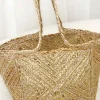 Women Rainbow Bags<Beachy Glamour Natural Gold Detail Raffia Tote Bag