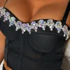 Women GOLDEN DAYS Crop Tops & Bralets<Diamonds Black Jewelled Crop Top