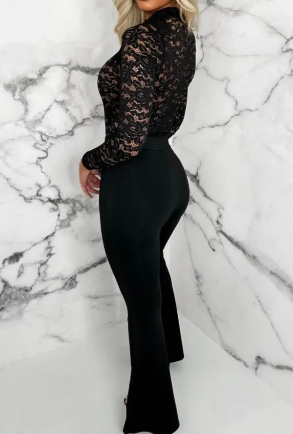 Women GIORGIA Trousers & Leggings<Divine Destiny Black Stretch Flared Trousers