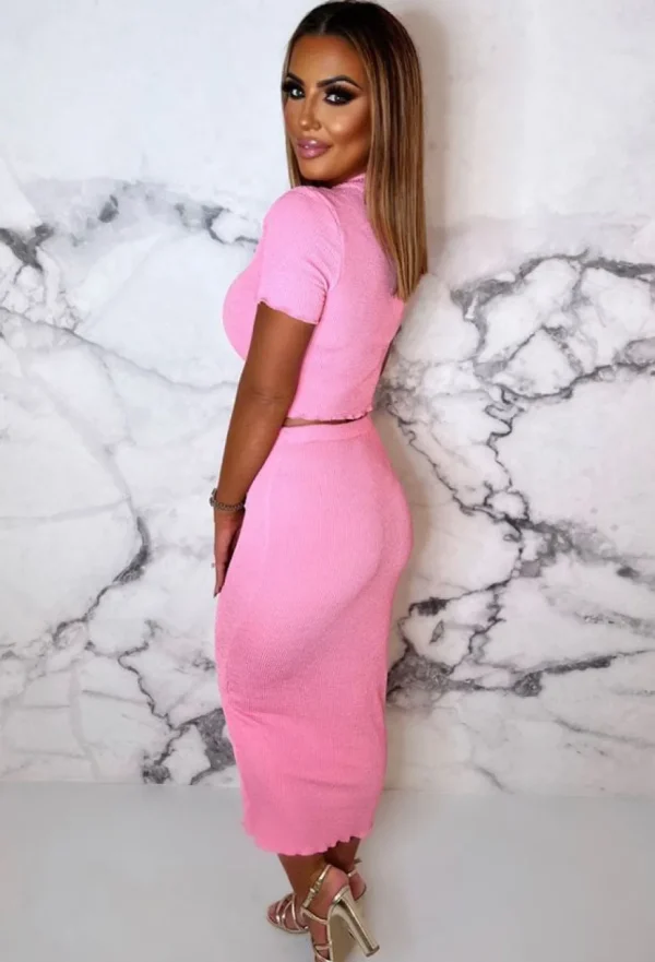 Women CHERRY KOKO Co-Ords<Everyday Barbie Pink Ribbed Co-Ord Set