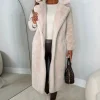 Women GO TOGETHER Coats And Jackets<Fur Fantasy Beige Faux Fur Belted Coat