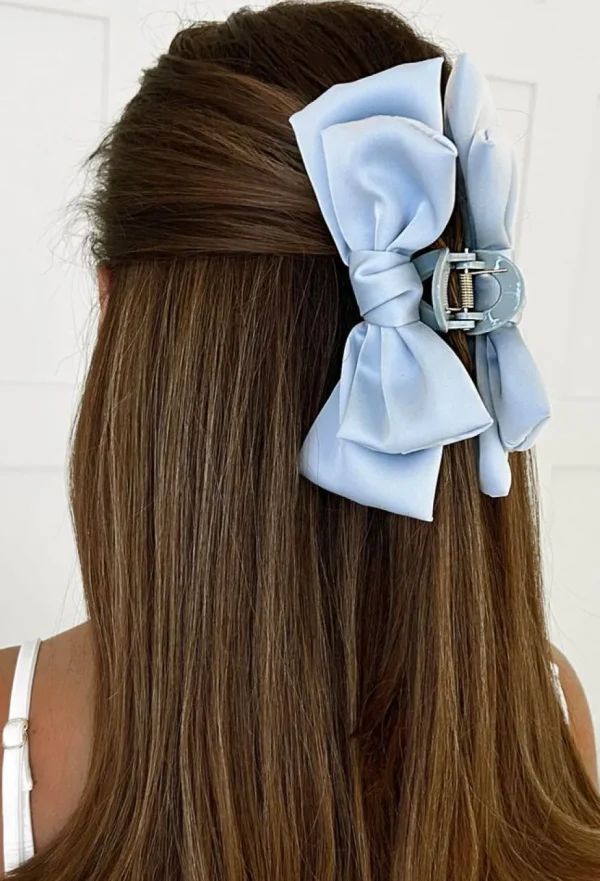 Women Peach Hair Accessories<Glamorous Lover Baby Blue Bow Hair Clip