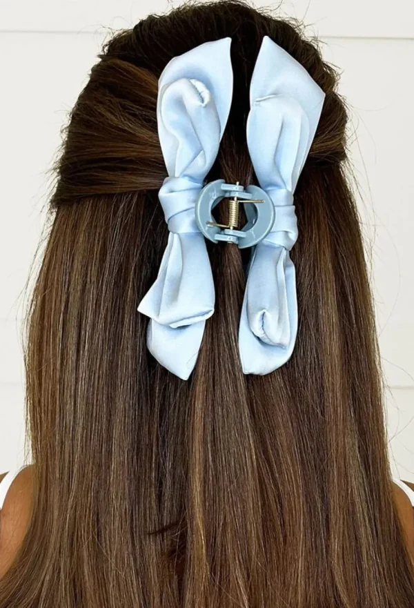 Women Peach Hair Accessories<Glamorous Lover Baby Blue Bow Hair Clip