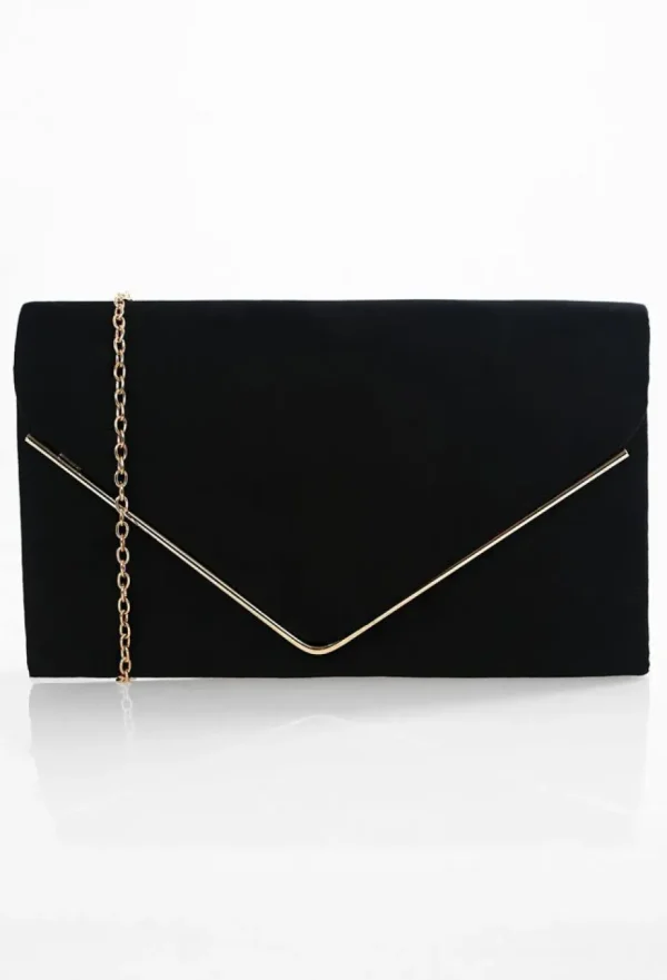 Women KOKO Bags<Hampstead Black Suede Clutch Bag