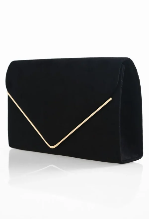 Women KOKO Bags<Hampstead Black Suede Clutch Bag