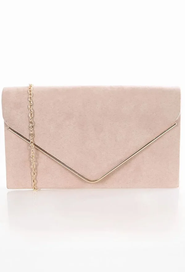 Women KOKO Bags<Hampstead Nude Suede Clutch Bag