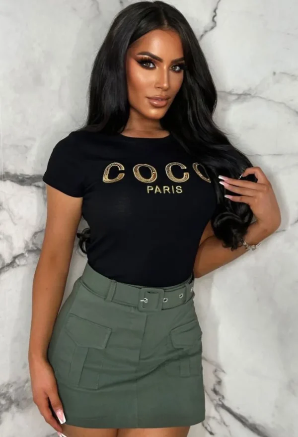 Women SKREEM Tops<Latest Obsession Black Coco T-Shirt