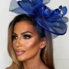 Women Peach Hair Accessories<My Devotion Cobalt Fascinator