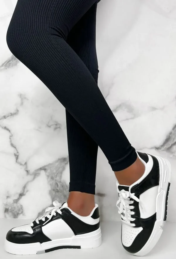 Women STEPHAN Trainers<Perfect Vibe Black Contrast Trainers