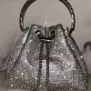 Women KOKO Gifts<Pretty Charm Silver Crystal Diamond Bucket Bag