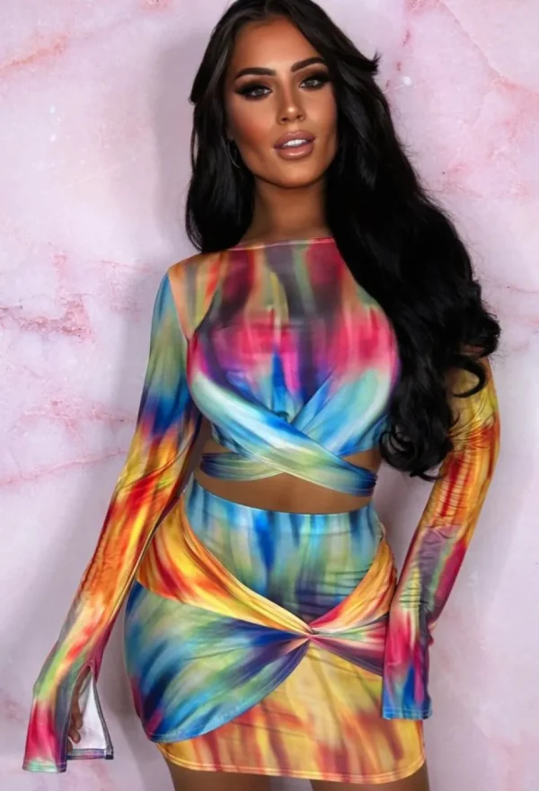 Women STYLEWISE Co-Ords<Rainbow Doll Multi Wrap Top Co-Ord Set