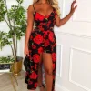 Women BE YOU Playsuits<Rosalia Multi Rose Print Playsuit