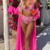 Women CHERRY KOKO Swimwear<Summer Spotlight Hot Pink Zig Zag Open Front Kimono