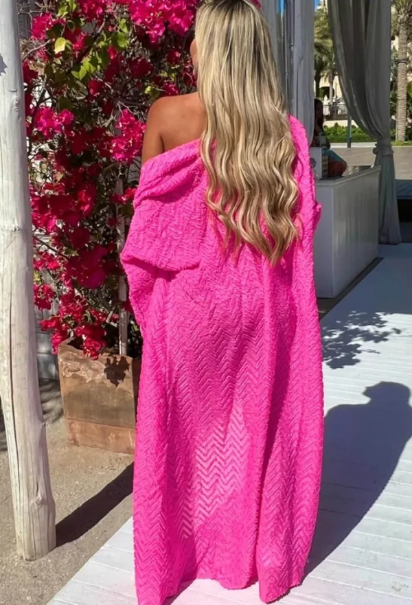 Women CHERRY KOKO Swimwear<Summer Spotlight Hot Pink Zig Zag Open Front Kimono